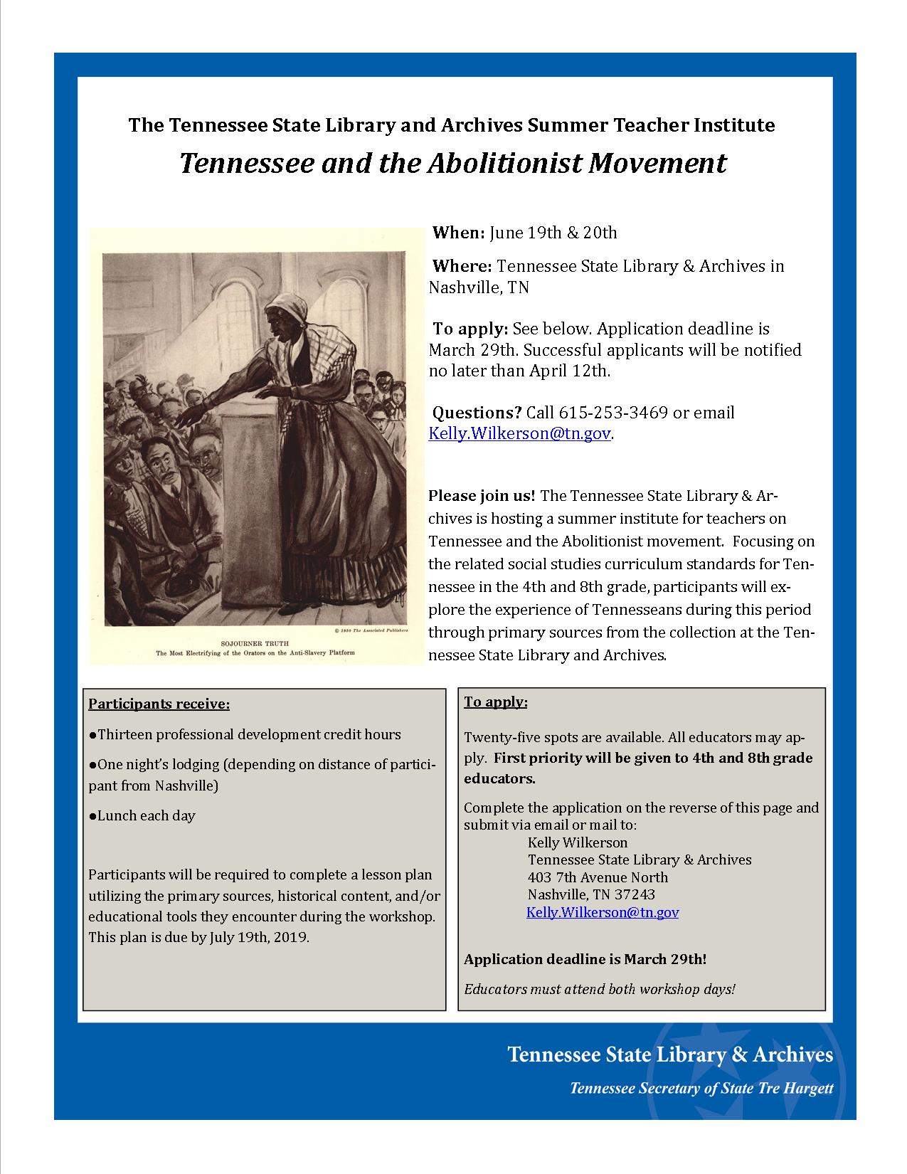 2019 Summer Teacher Institute Application